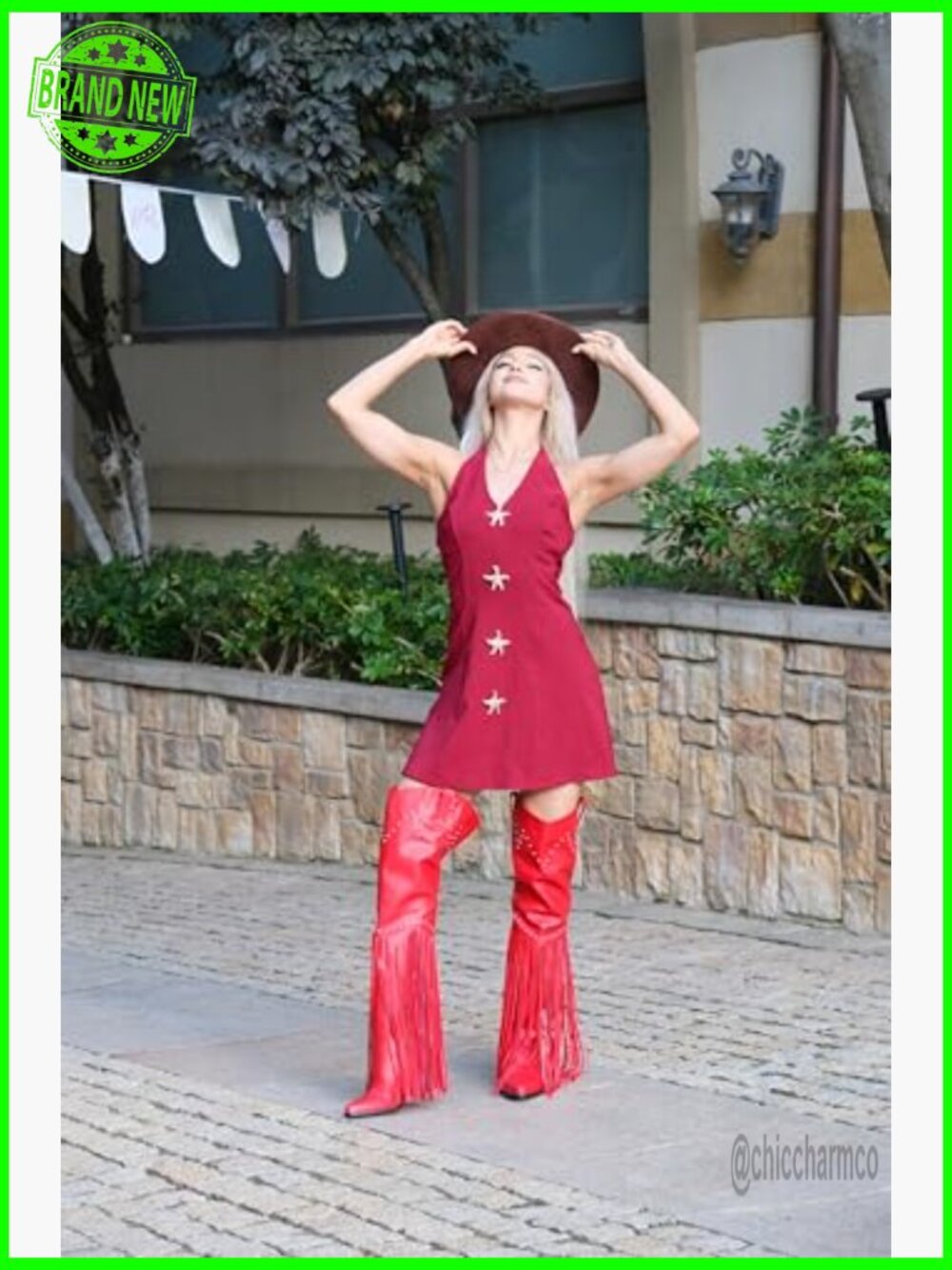 Fringe Tassel Over the Knee Boots Wide Calf Chunky Block Heel Side Zip - Picture 3 of 7
